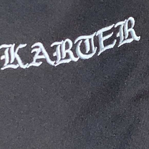 Karter Collection Jogger Track Pants Size L Black with Gold Piping - Picture 2 of 6